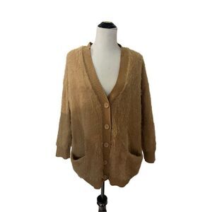 T Tahari oversized sweater cardigan eyelashes size S